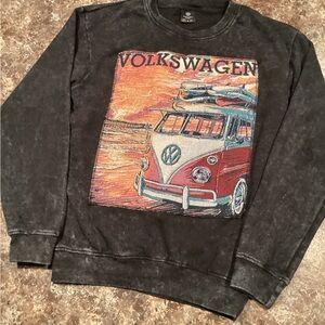 Volkswagen Van Graphic Sweatshirt  sz small gray black heathered